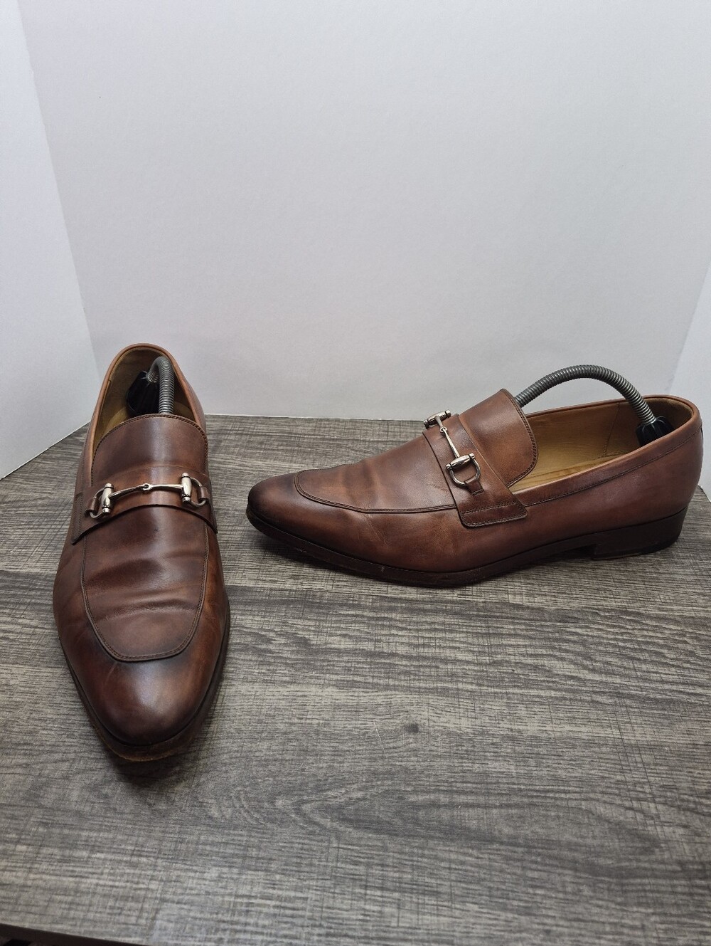 Gucci Loafers Brown Horsebit Leather Men's Size 10